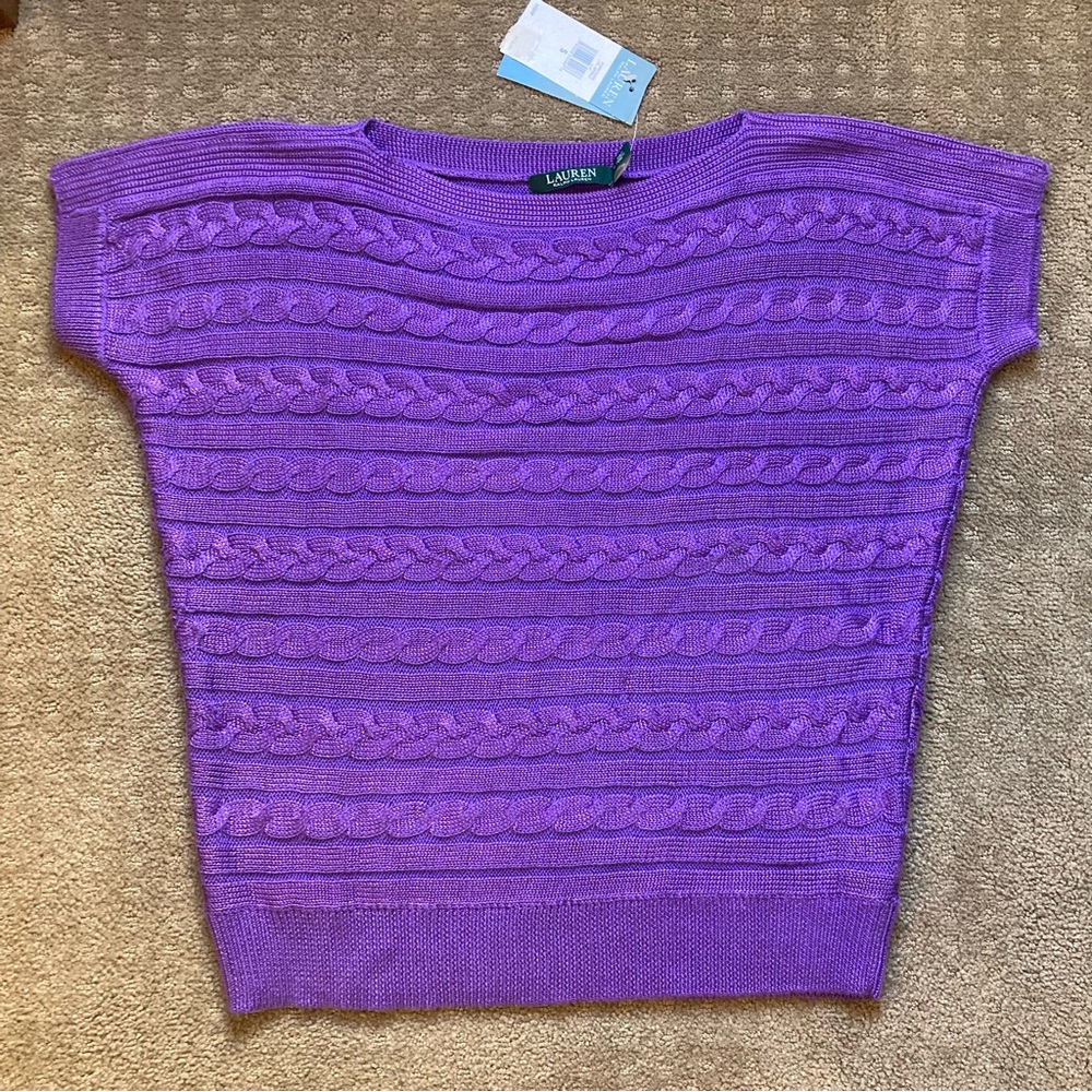 NWT Lauren Ralph Lauren Short Sleeve Sweater